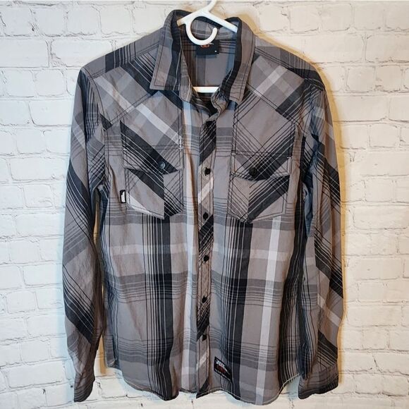 Men's No Fear longsleeve button-down shirt, size Medium - Picture 1 of 5